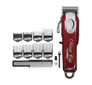 CORTADORA DE PELO WAHL PROFESSIONAL 5 STAR CORDLESS MAGIC CLIP 8148 PLATEADA Y ROJA 110V/220V