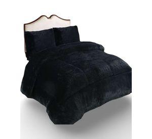 PLUMON CHIPORRO PELUDO 2 PLAZAS NEGRO