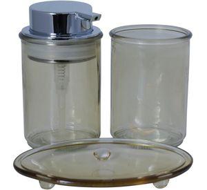 Juego Baño Ámbar Vidrio