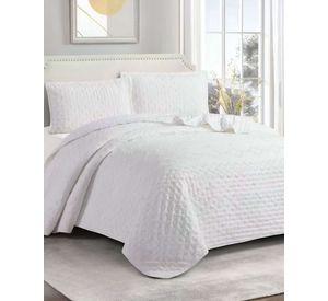 CUBRECAMA QUILT DELGADO TUFTING DE LUJO SUAVE 2 PLAZAS O1