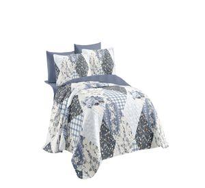 QUILT CUBRECAMA DE VERANO 2 PLAZAS AZUL 01