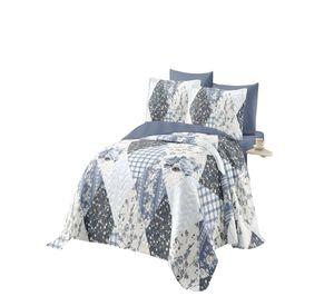 QUILT CUBRECAMA DE VERANO 2 PLAZAS AZUL 01