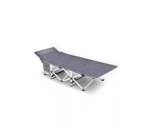 Catre cama campaña camping plegable + bolsa gris