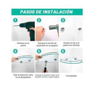 Pack 4 Organizador Repisa Esquineras De Vidrio Ducha Estante