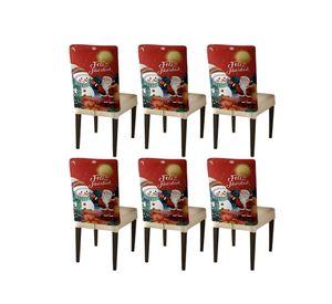 PACK DE 6 FUNDAS DE RESPALDO DE SILLAS DE NAVIDAD N19