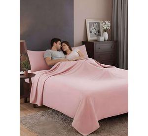 Sábana de Polar Ultra Suave Máxima Calidez y Confort Rosa 2 plazas