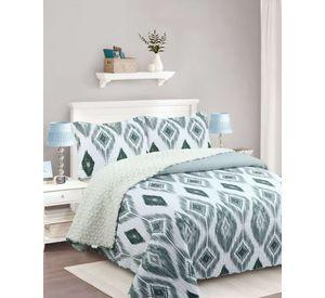 Cubrecama Quilt con sherpa 2 plaza blanco 230 cm x 250 cm J14