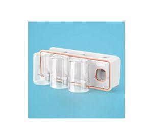 Dispensador Automático Pasta Dientes Porta Cepillo Blanco