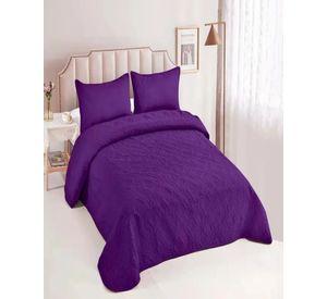 CUBRECAMA ELEGANTE QUILT VERANO KING - SUPER KING 250 CM X 270 CM VIOLETA