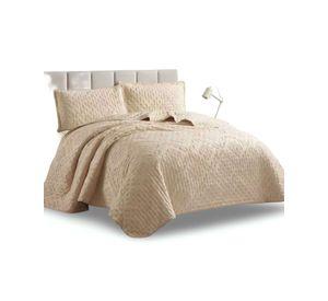 CUBRECAMA QUILT DELGADO TUFTING DE LUJO SUAVE 2 PLAZAS Q7