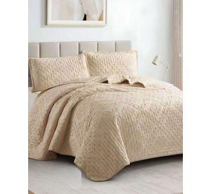 CUBRECAMA QUILT DELGADO TUFTING DE LUJO SUAVE 2 PLAZAS Q7