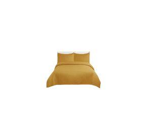 Cubrecama texturizado de verano King Amarillo Mostaza