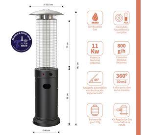 Estufa a Gas Exterior TUB H Black