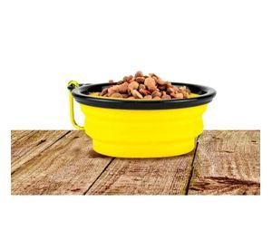 Plato Plegable Para Comida O Agua Para Paseo Mascotas