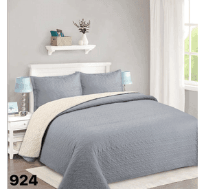 Cubrecama sherpa 2 Plazas Gris M924