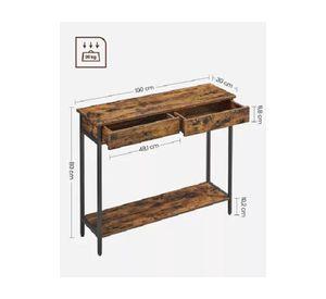 Mueble recibidor arrimo 2 cajonera Bristol, estilo industrial