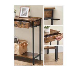 Mueble recibidor arrimo 2 cajonera Bristol, estilo industrial