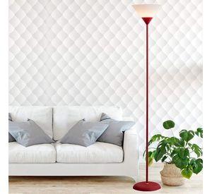 LÁMPARA DE PIE ROJA METÁLICA E27 1X60W