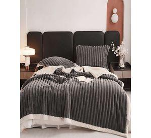 FRAZADAS CON SHERPA TEXTURIZADA  LINEAL 2P 02