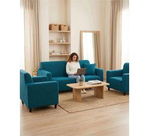 Juego de Fundas para Sillones 3+1+1 Diseño Hojas Elásticas y Lavables A3