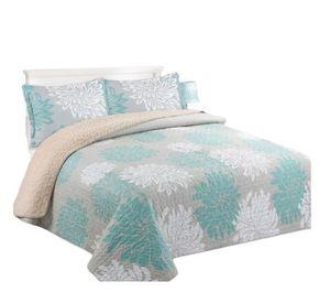 Cubrecama Sherpa King - Gris Mandalas Hojas M932