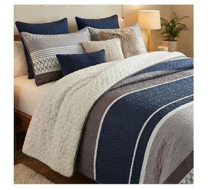 Cubrecama sherpa King Gris Matiz M954