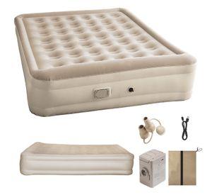 Colchon Inflable Electrico Automatico 2 Plazas Queen Bomba Recargable