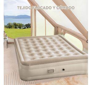Colchon Inflable Electrico Automatico 2 Plazas Queen Bomba Recargable