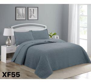 Cubrecama Quilt Verano King Gris Oscuro XF55