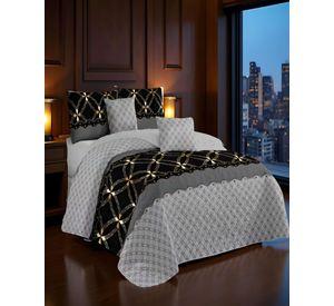 QUILT CUBRECAMA DE VERANO PLAZA Y MEDIA GRIS 01