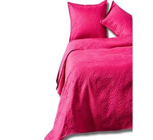 CUBRECAMA QUILT DE VERANO SUPER ELEGANTE PLAZA Y MEDIA 180X230 CM COLOR FUCSIA