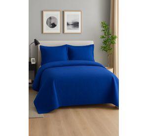 Cubrecama Reversible Azul Rey 2 Plazas – Incluye 2 Fundas
