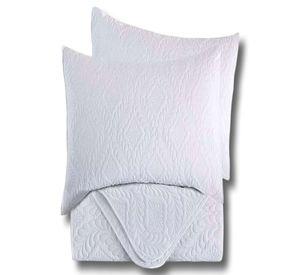CUBRECAMA ELEGANTE QUILT VERANO PLAZA Y MEDIA BLANCO