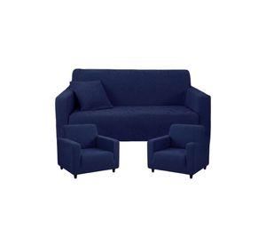 Juego de Fundas para Sillones 3+1+1 Diseño Hojas Elásticas y Lavables A4