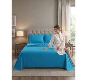 Juego de Sábanas 2 plazas color azul Resistencia y Elegancia para tu Descanso Diario
