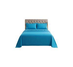 Juego de Sábanas 2 plazas color azul Resistencia y Elegancia para tu Descanso Diario