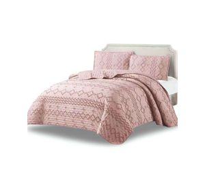CUBRECAMA QUILT DELGADO TUFTING DE LUJO SUAVE PLAZA Y MEDIA N5