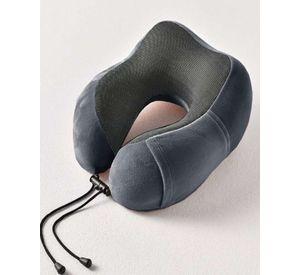 Cómoda Almohada De Cuello Viaje tela magnetica gris