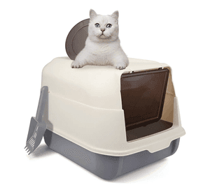 Arenero De Cúpula Cerrado Para Gatos - 2en1 Baño Xl