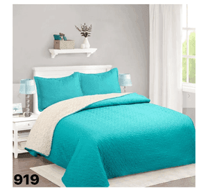 Cubrecama Sherpa 1.5 Plazas - Turquesa M919