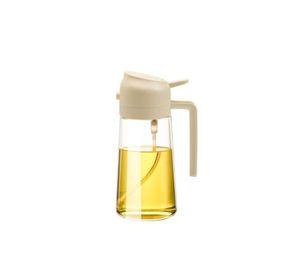 Dispensador Y Pulverizador De Aceite 2 En 1 Blanco 470 ml