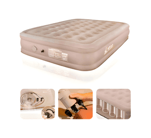 Colchon Inflable Bomba Recargable Cama 2 Plazas 45cm