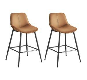 Set Taburet Ekho cuero cafe