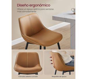 Set Taburet Ekho cuero cafe
