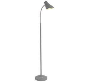 LAMPARA DE PIE GRIS CON CABEZA MOVIBLE E27 1X60W