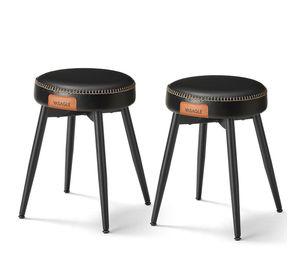 Set Asiento Ekho Cuero Negro piso
