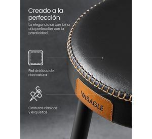 Set Asiento Ekho Cuero Negro piso