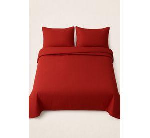 Cubrecama Reversible Rojo 2 Plazas – Ligero - Incluye 2 Fundas