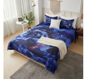 Cubrecama De Microfibra Estampado 2 Plazas - Diseño caballo
