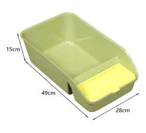 Arenero Grande Abierto Para Gatos - Baño Sanitario Xl Color Rojo